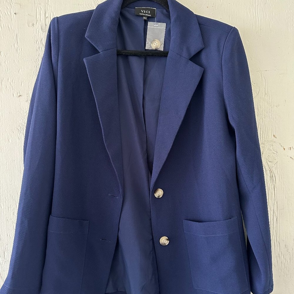 Vici Expense Pocketed Blazer - Navy